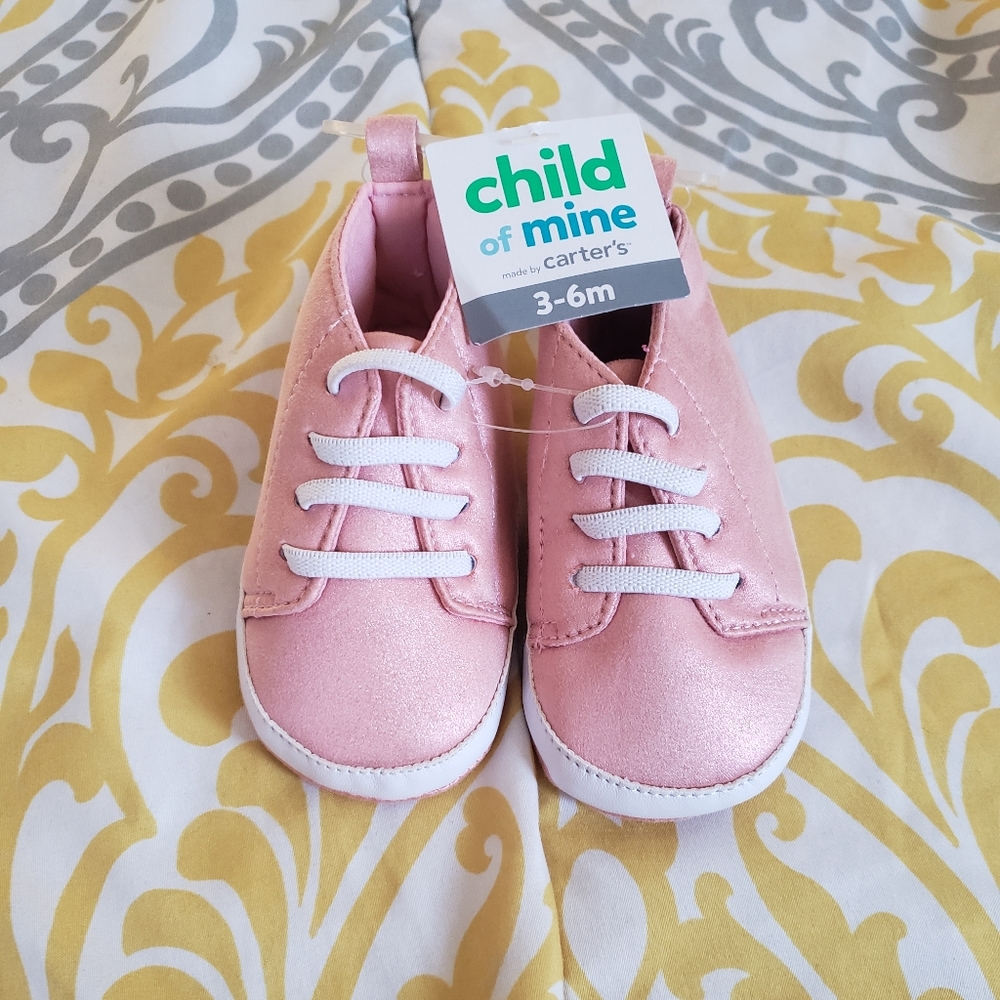 CHILD OF MINES BABY PINK SHIMMER CASUAL SNEAKERS